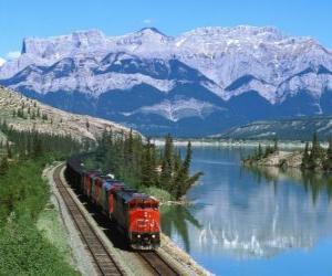 Rompicapo di Treno nel paesaggio