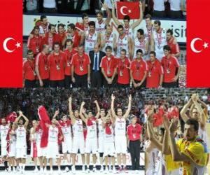 Rompicapo di Turchia 2 ° posto Campionato mondiale di pallacanestro maschile 2010 in Turchia