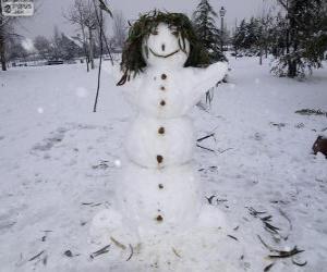 Rompicapo di Un divertente pupazzo di neve