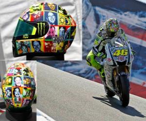 Rompicapo di Valentino Rossi conquista il suo casco per le persone importanti per lui.