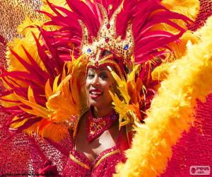 Rompicapo di Vestito arancio da Carnevale