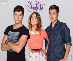 Rompicapo di Violetta con Diego e Tomas