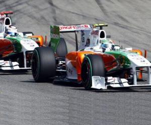 Rompicapo di Vitantonio Liuzzi e Adrian Sutil - Force India - Monza 2010