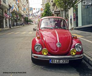 Rompicapo di Volkswagen Maggiolino Rosso