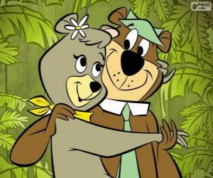 Rompicapo di Yoghi e Cindy, due amanti orsi nel parco di Jellystone
