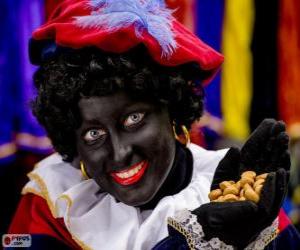 Rompicapo di Zwarte Piet, Pietro il moro, l'assistente di San Nicola in Olanda e Belgio