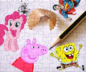 Puzzle di Cartoon caratteri