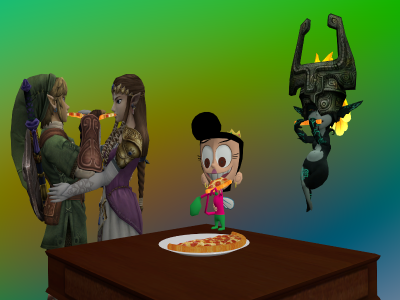the Legend of Zelda e the Fairly Oddparents pizza per tutti puzzle