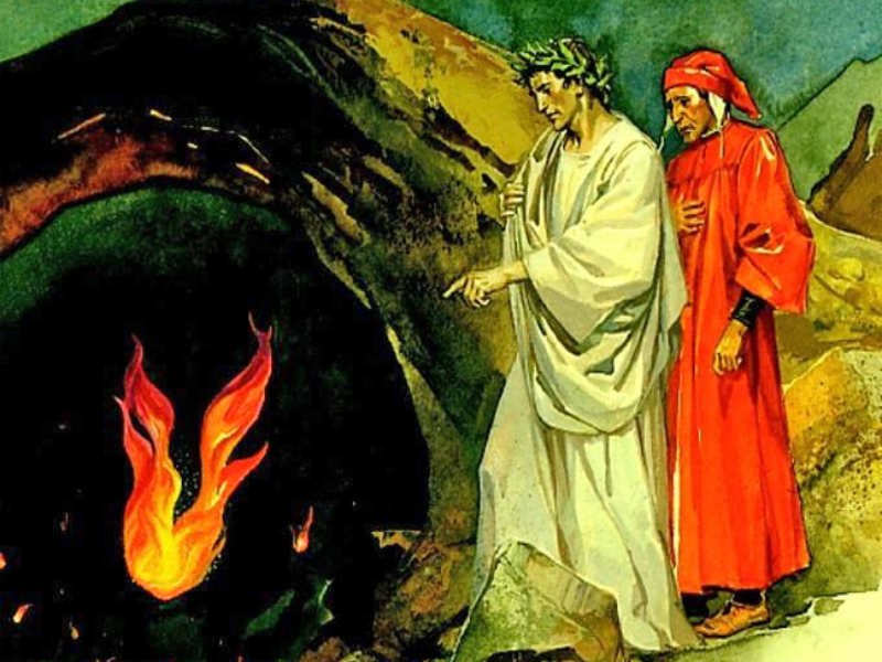 Dante Virgilio e l'anima di Ulisse puzzle