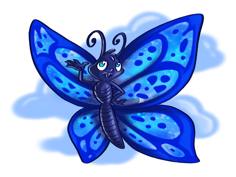 La farfalla blu puzzle